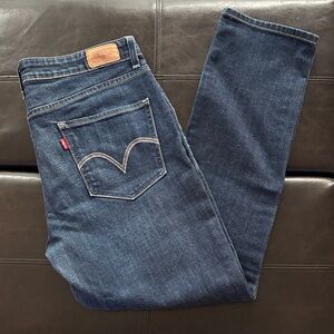 Levi's Dark Blue Straight Jeans